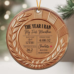 The Year I Ran My First Marathon - Personalized Ornament 3