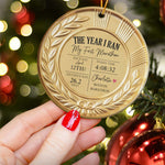 The Year I Ran My First Marathon - Personalized Ornament 4