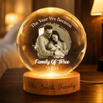 The Year We Became Family Of Three - Personalized Night Light 1