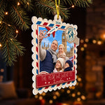 The Year We Went To Traveling Memories - Upload Photo, Family Trip, Friends Beach Vacation - Personalized Ornament 2