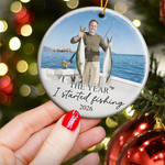 The Year With My Fishing Memories - Personalized Ornament 4