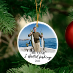The Year With My Fishing Memories - Personalized Ornament 5
