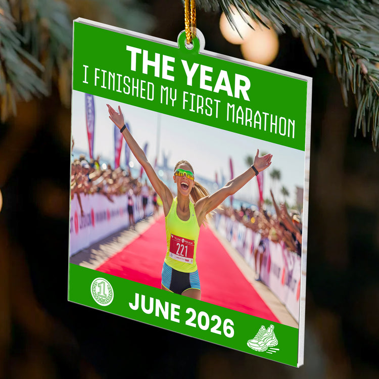 The Year With My Running Memories - Personalized Ornament 3