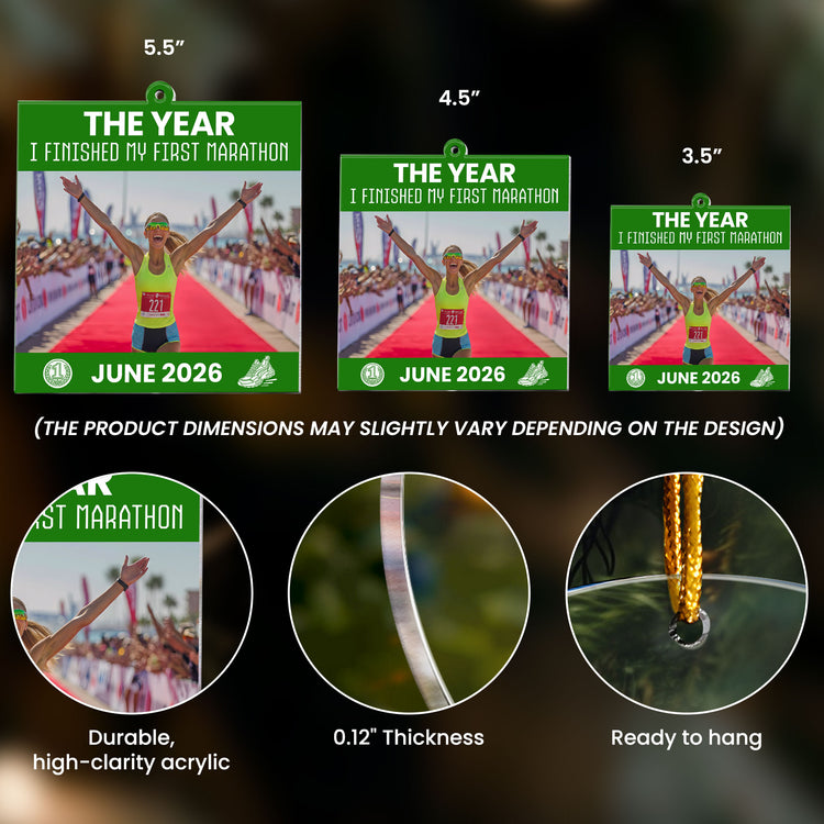 The Year With My Running Memories - Personalized Ornament 4