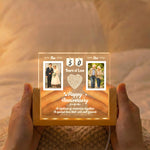 Then & Now Anniversary Couple Photo Gift For Couples - Personalized Night Light 2