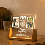 Then & Now Anniversary Couple Photo Gift For Couples - Personalized Night Light 4