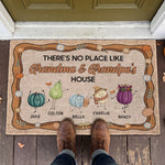 There's No Place Like Grandma & Grandpa's House Autumn - Personalized Doormat 1