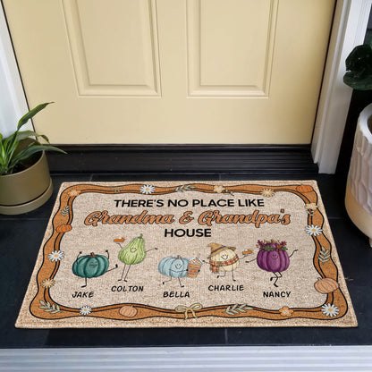 There's No Place Like Grandma & Grandpa's House Autumn - Personalized Doormat 3