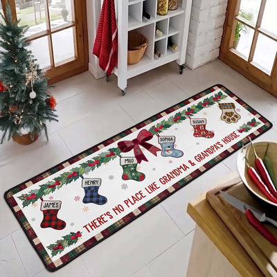 There's No Place Like Grandma & Grandpa's House - Personalized Runner Rug