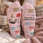 These Are My Reading Socks - Book Lovers Affirmations - Personalized Socks 1
