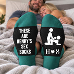 These Are My Sex Socks Funny Naughty Novelty Couples Matching - Personalized Socks 1