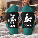 These Are My Sex Socks Funny Naughty Novelty Couples Matching - Personalized Socks 2