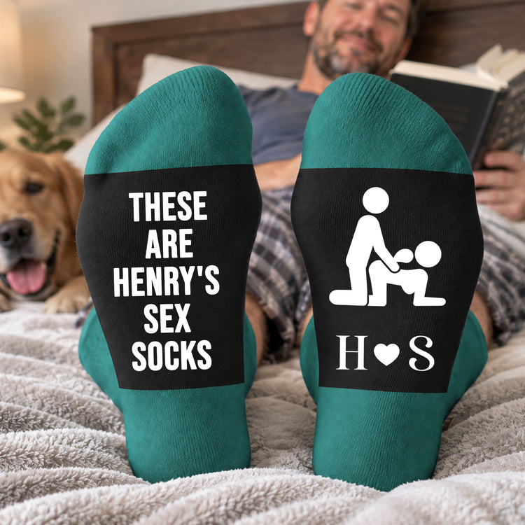 These Are My Sex Socks Funny Naughty Novelty Couples Matching - Personalized Socks 2
