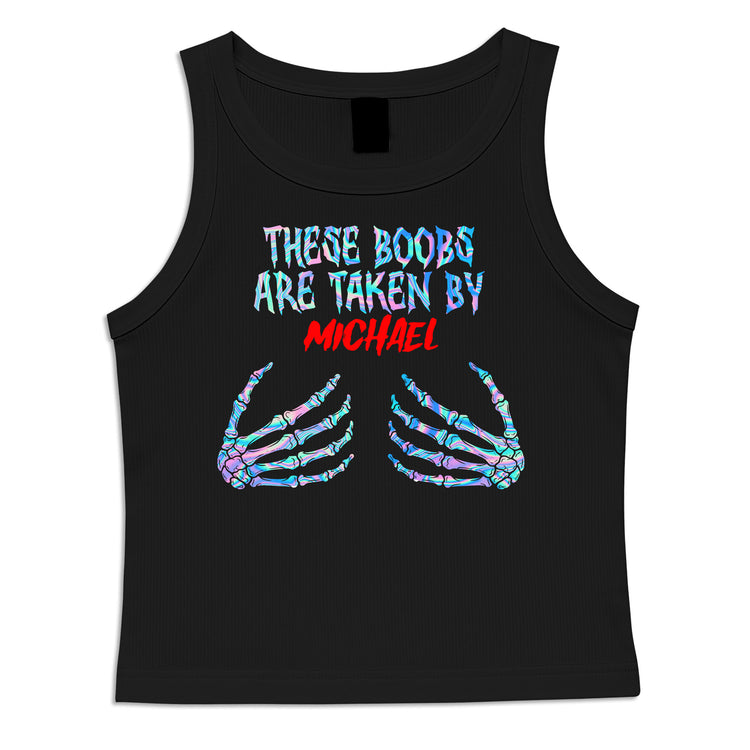 These B00Bs Are Taken Naughty Gifts For Wife - Custom Tank Top 3