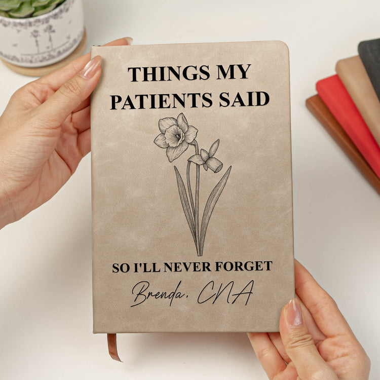 Things My Patients Said , So I'Ll Never Forget- Memory Book, Rose Hardcover, Shift Notes, Humor Gift, Rn Appreciation - Personalized Journal 5