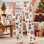 This Grandma Belongs To Custom Photo Christmas Gifts - Personalized Lounge Pants 1