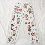 This Grandma Belongs To Custom Photo Christmas Gifts - Personalized Lounge Pants 4
