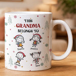 This Grandma Belongs To Doodle Christmas - Personalized Mug 4