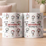 This Grandma Belongs To Doodle Christmas - Personalized Mug 1