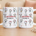 This Grandma Belongs To Doodle Christmas - Personalized Mug 5