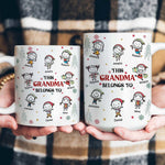 This Grandma Belongs To Doodle Christmas - Personalized Mug 6