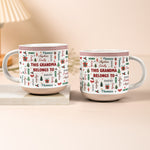 This Grandma Belongs To Pattern Christmas Name - Personalized Mug 2