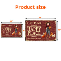 This Is My Happy Place Funny Gift For Gardener Farmer - Personalized Metal Sign 5