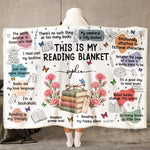 This Is My Reading Blanket Custom Name & Birth Flower For Her, Daughter, Friends, Sisters - Personalized Blanket Hoodie 2