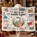 This Is My Reading Blanket Custom Name & Birth Flower For Her, Daughter, Friends, Sisters - Personalized Blanket Hoodie 3
