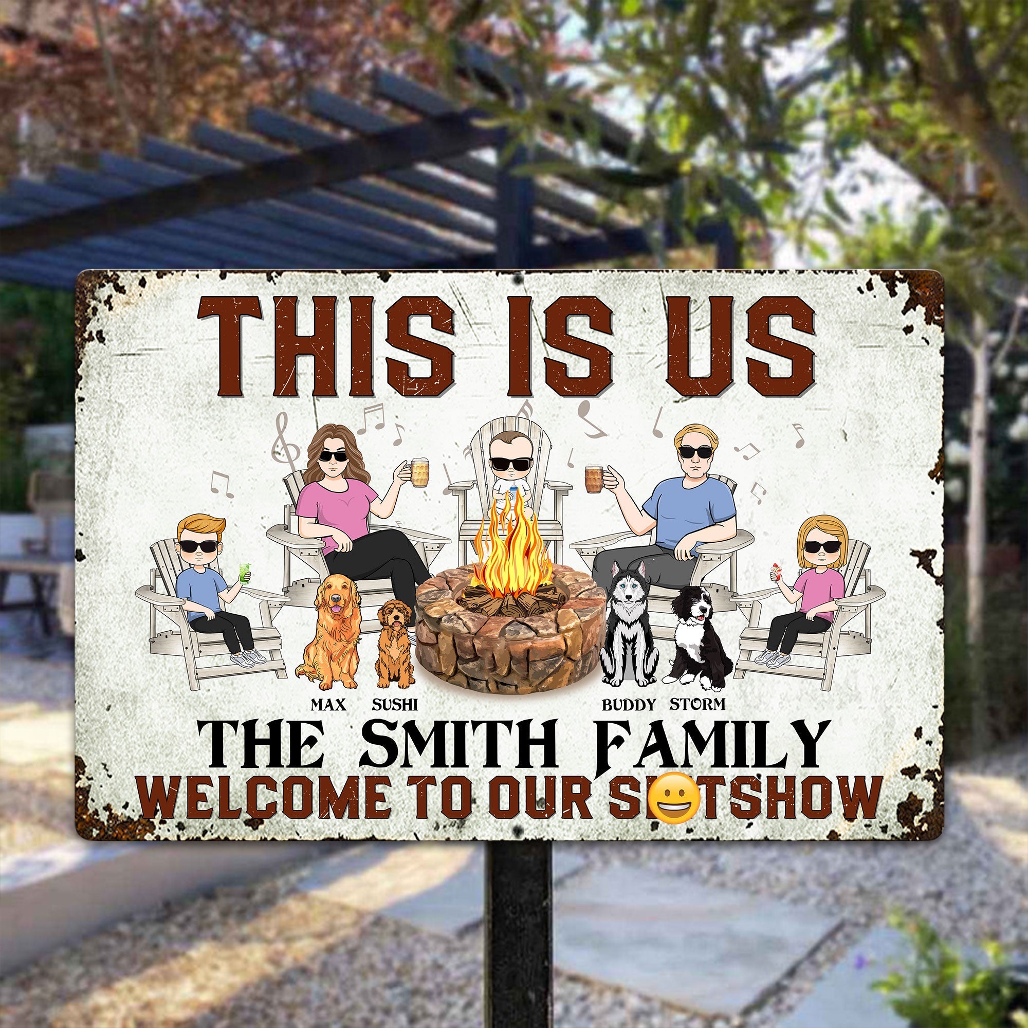 This Is Us Welcome To The Shit Show - Personalized Metal Sign