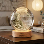 Those We Love Don't Go Aways Custom Photo Memorial Gifts - Personalized Night Light 2