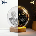 Those We Love Don't Go Aways Custom Photo Memorial Gifts - Personalized Night Light 3