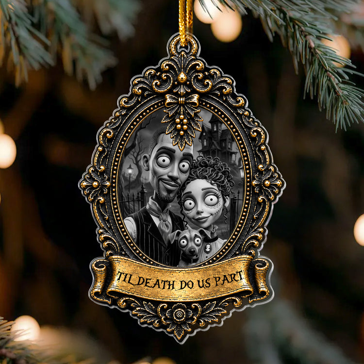 Til Death Do Us Part Gothic Christmas Style - Personalized Ornament 2