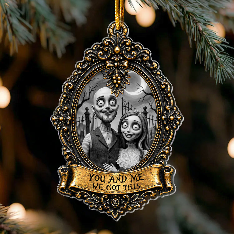 Til Death Do Us Part Gothic Christmas Style - Personalized Ornament 3