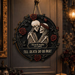 Till Death Do Us Part Gothic Romance Anniversary Gift For Him, Her - Personalized Wood Sign 2