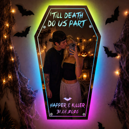 Till Death Do Us Part - Personalized LED Mirror 1