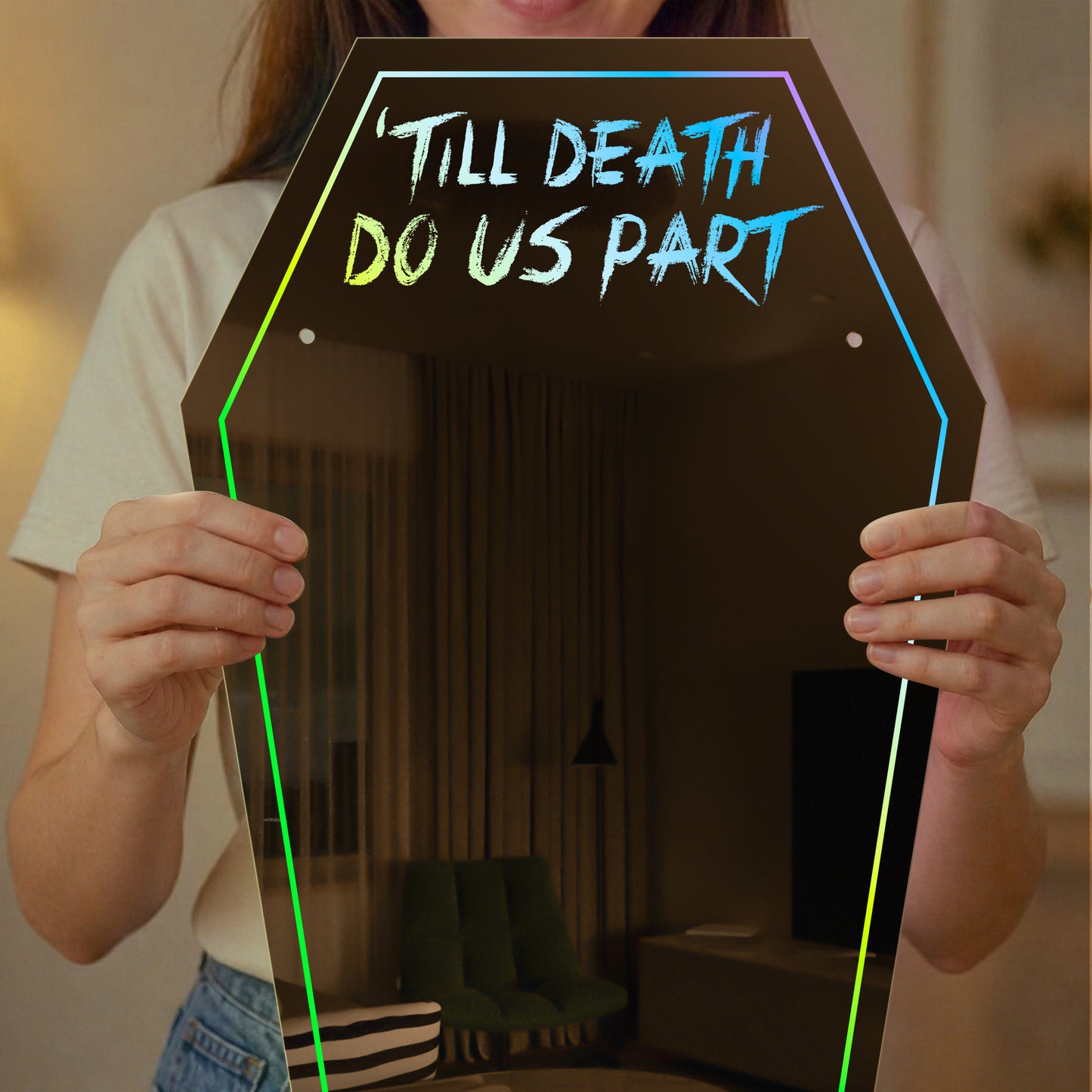 Till Death Do Us Part - Personalized LED Mirror 4