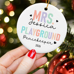Tiny Human Tamer Teacher Appreciation Year End Gift - Personalized Ornament 3