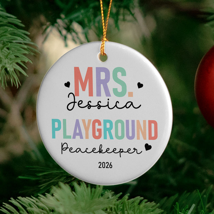 Tiny Human Tamer Teacher Appreciation Year End Gift - Personalized Ornament 4