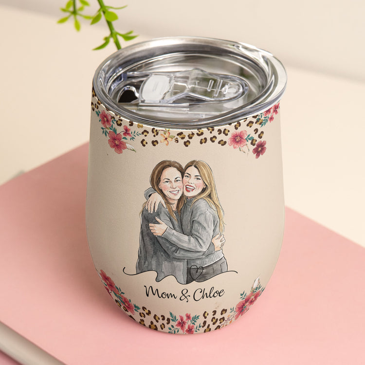 To My Badass Daughter This Is Your Reminder Custom Photo - Personalized Wine Tumbler 4