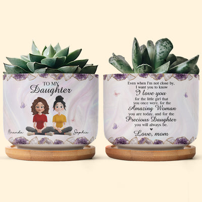 To My Daughter Gift For Daughter, Granddaughter, Flower Lover - Personalized Plant Pot