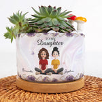 To My Daughter Gift For Daughter, Granddaughter, Flower Lover - Personalized Plant Pot 2