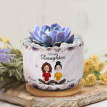 To My Daughter Gift For Daughter, Granddaughter, Flower Lover - Personalized Plant Pot 3