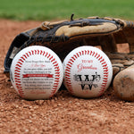 To My Grandson Never Forget How Much I Love You - Personalized Baseball 1