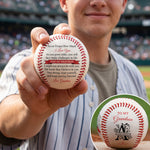 To My Grandson Never Forget How Much I Love You - Personalized Baseball 2