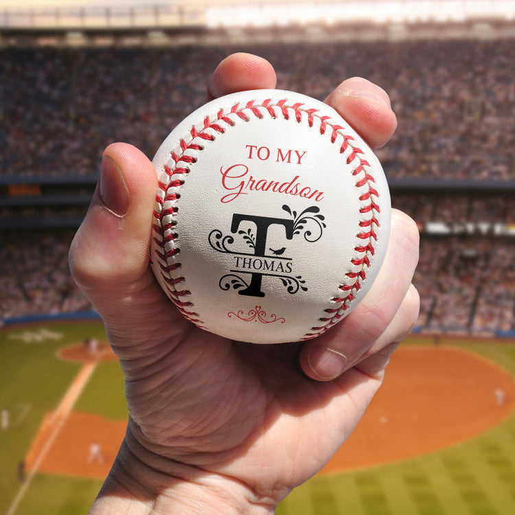 To My Grandson Never Forget How Much I Love You - Personalized Baseball 4