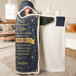 To My Grandson Never Forget How Much I Love You - Personalized Blanket 2