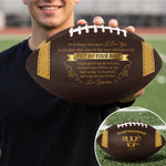 To My Grandson Never Forget How Much I Love You - Personalized Football 2