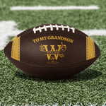 To My Grandson Never Forget How Much I Love You - Personalized Football 4