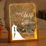 To My Wife Gift Never Forget That I Love You - Personalized Night Light 1